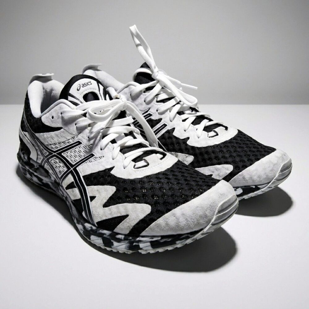 ASICS Running Men's 8.5 / Women's 10 Black & White Athletic Trainer Shoes